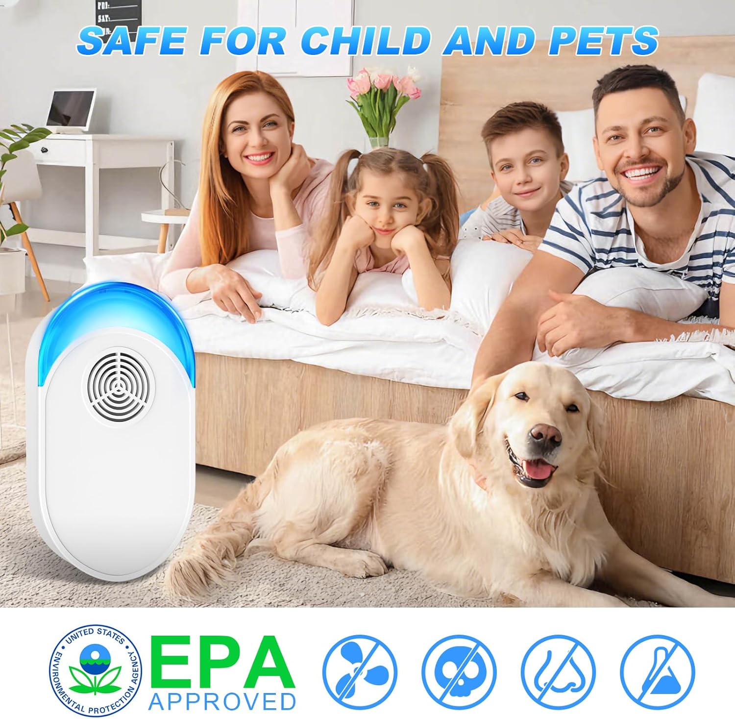 2026 Upgraded Version Ultrasonic Repeller 6 Packs, Indoor Ultrasonic Repellent Insect Defense for Bugs for Roach, Bugs,Pest,Rodent, Mouse, Ant, Mosquito, Mice, Spider, Electronic Plug in Pest Control