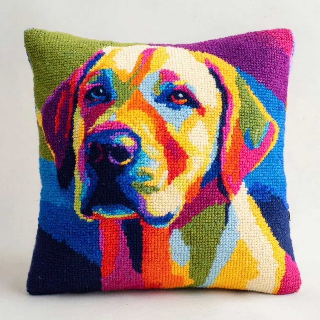 AxiangziK Latch Hook Pillow Case Kits,Labrador Retrievers