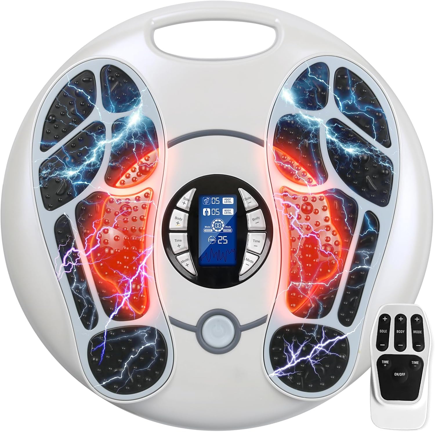 EMS Foot Massager for Neuropathy, Circulation Stimulator - 25 Modes, 99 Intensities, FSA/HSA Approved