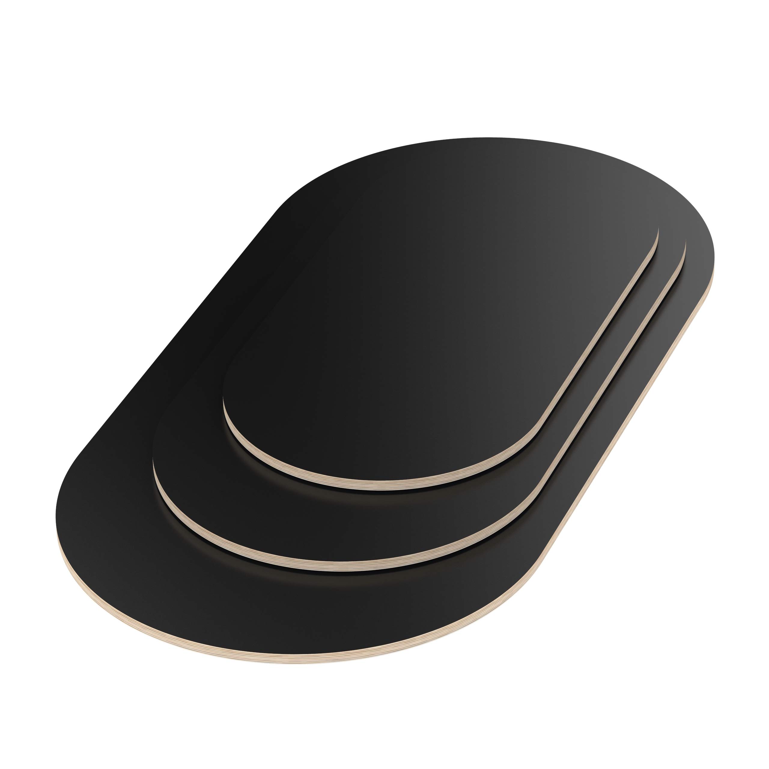AUPROTEC Tischplatte 18mm Grau 600 Mm X 300 Mm Oval Produktbild-Vorschau 9