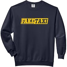 Distressed Fake Taxi Comfort Colors Adult Sweatshirt
