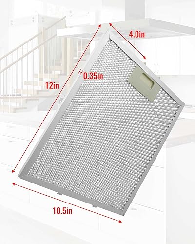 Miniatura 4 de W10169961A - Filtro de repuesto para campana extractora, filtro de ventilación de malla de 3 capas para Whirlpool Kitchen Aid Ikea Jenn Air, filtro