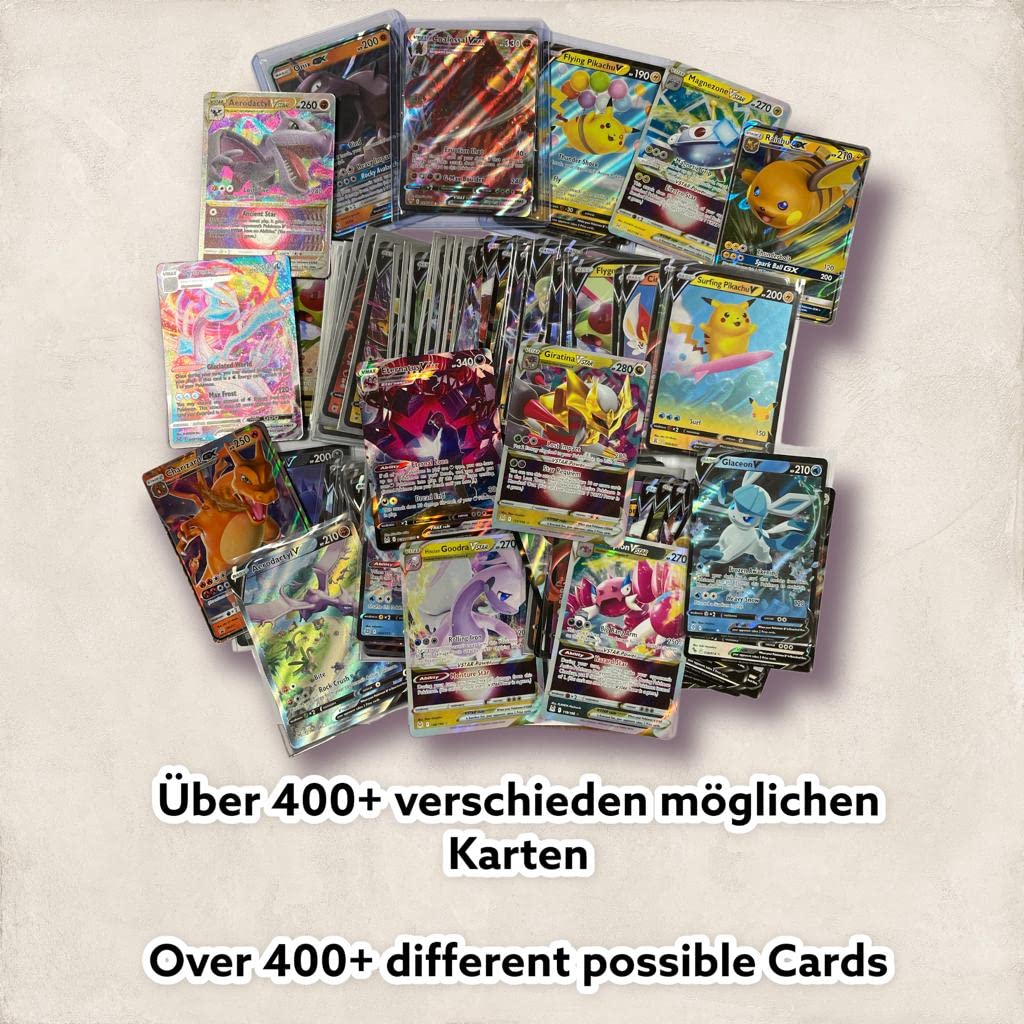 Carte V/GX/EX Ultra raro V Card + 1 Heartforcards® Toploader, 3 pezzi