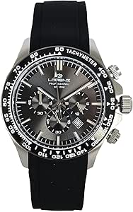 Lorenz Chrono 26175LL – Cronografo Uomo, Movimento Miyota Japan, Cassa 45 Mm, Quadrante Blu, Cinturino In Gomma Nera, Subacqueo 100 M