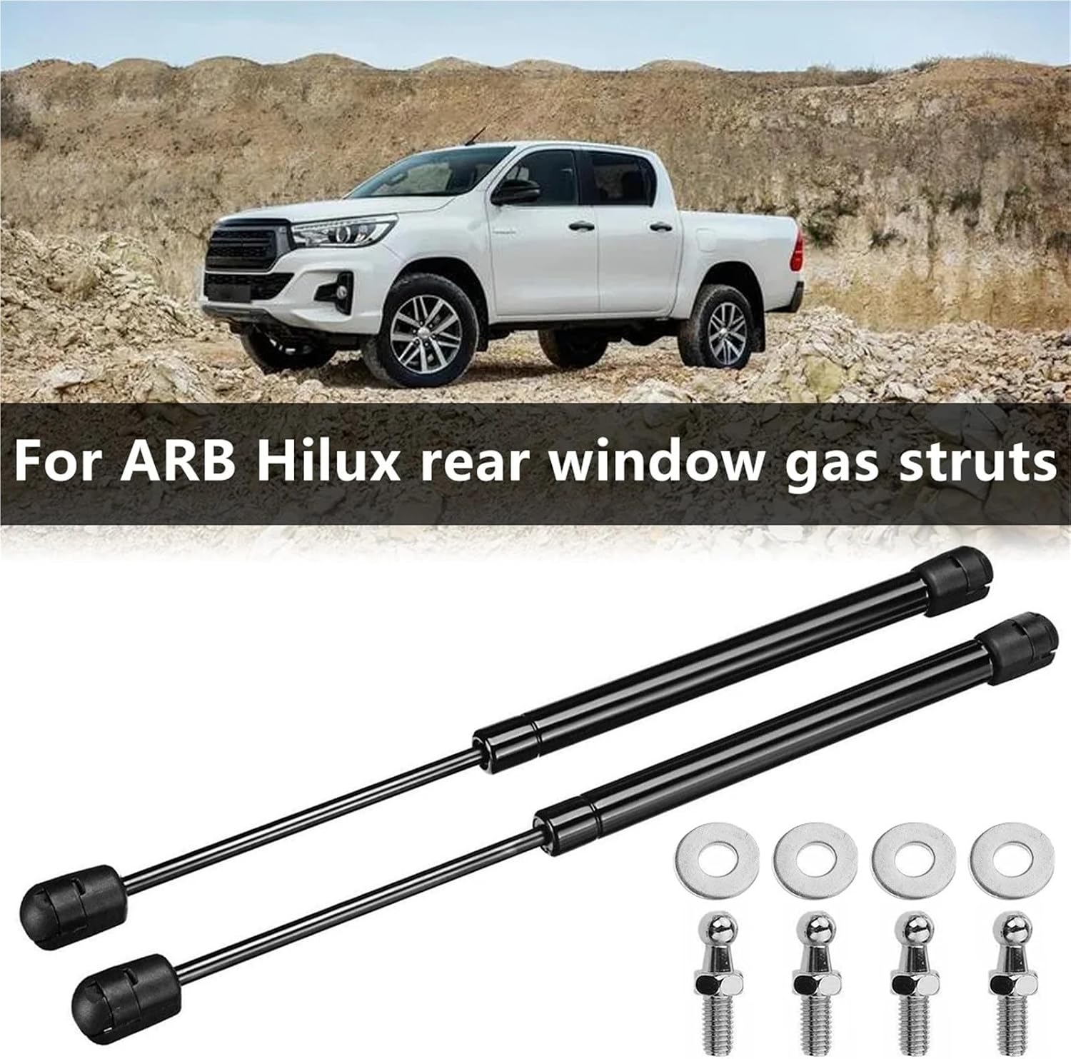 2pcs Front Hood Bonnet Rear Tailgate Gas Strut Lift Support 160N Gas Spring for RV Car Hilux Pickup ARB Canopy Rear Window Hydraulic rod