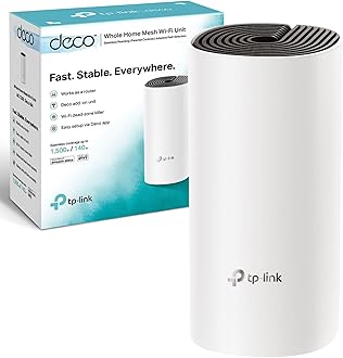 TP-Link Deco M4 Router WiFi AC1200Mbps WiFi Router WiFi Extender Booster, Add on Single Unit for All Deco Mesh WiFi System, Gigabit Ethernet Ports, Easy Setup, Internet Booster Routers, WiFi Booster