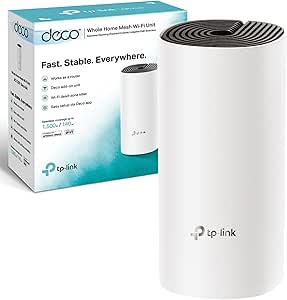 TP-Link Deco M4 WiFi Mesh AC1200 - Singola Unità - Porte Gigabit - Copertura 140 M² - Fino A 100 Dispositivi - Installazione Tramite App