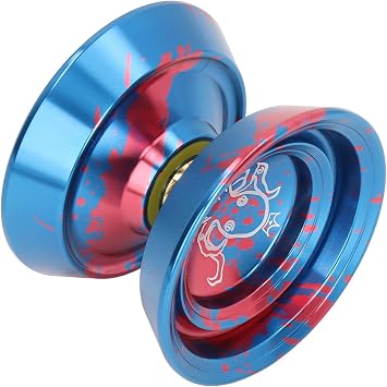YUYTE Unresponsive Yoyo Magic Unresponsive Aluminum Alloy - Advanced Fade with Glove & 3 Strings for Competitive Play Blue