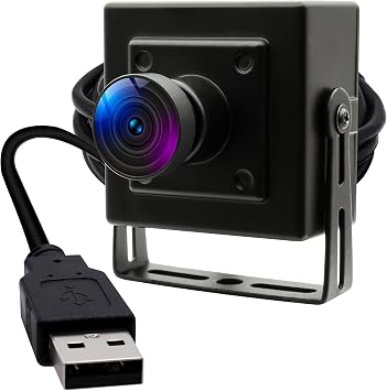 Fisheye USB Camera Wide Angle 1080P 30fps - H.264 Low Light Webcam with Microphone for PC Windows MacOS Linux Android - Metal Housing Security Camera for Video Calls, 3d Printer, Zoom/Skype/Teams