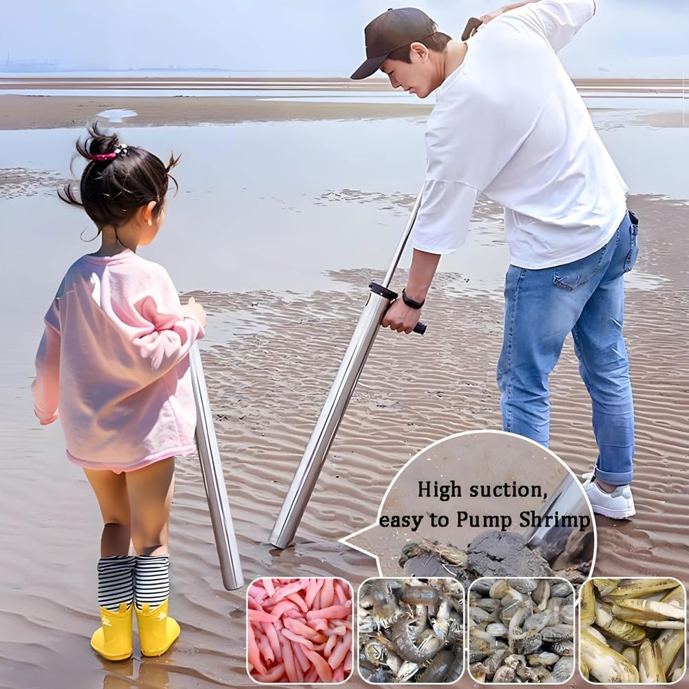 Beach Artifact, Shrimp Extractor Clam Pump, and Ghost Shrimp Pump, Easy to Carry Seafood Catching Device