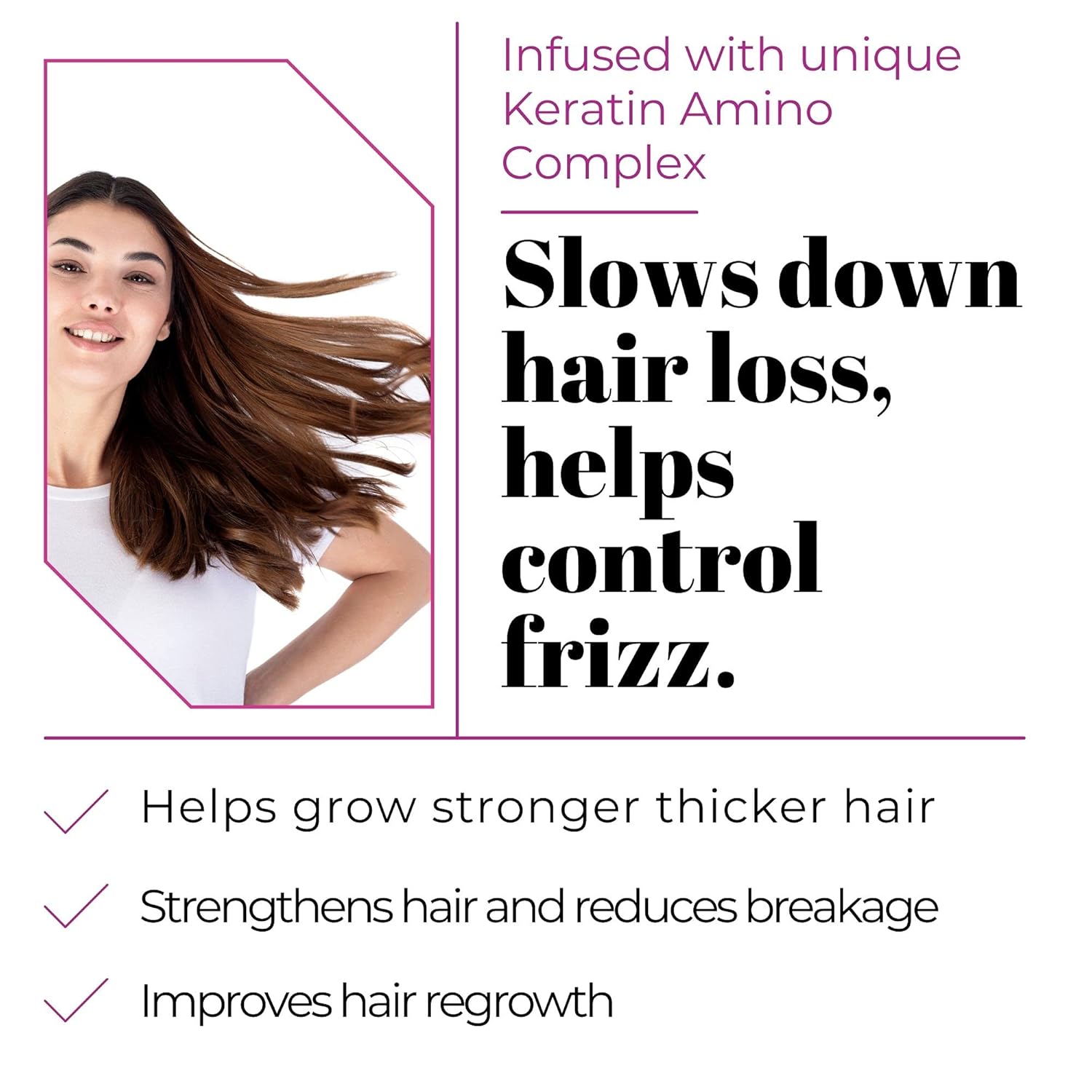 Keranique Volumizing Anti-Hair Loss Shampoo for Thinning Hair - Keratin Amino Complex - Stimulates Scalp for Thicker Fuller Hair - Free of Sulfates, Dyes, and Parabens - 12 Fl. Oz : Beauty & Personal Care