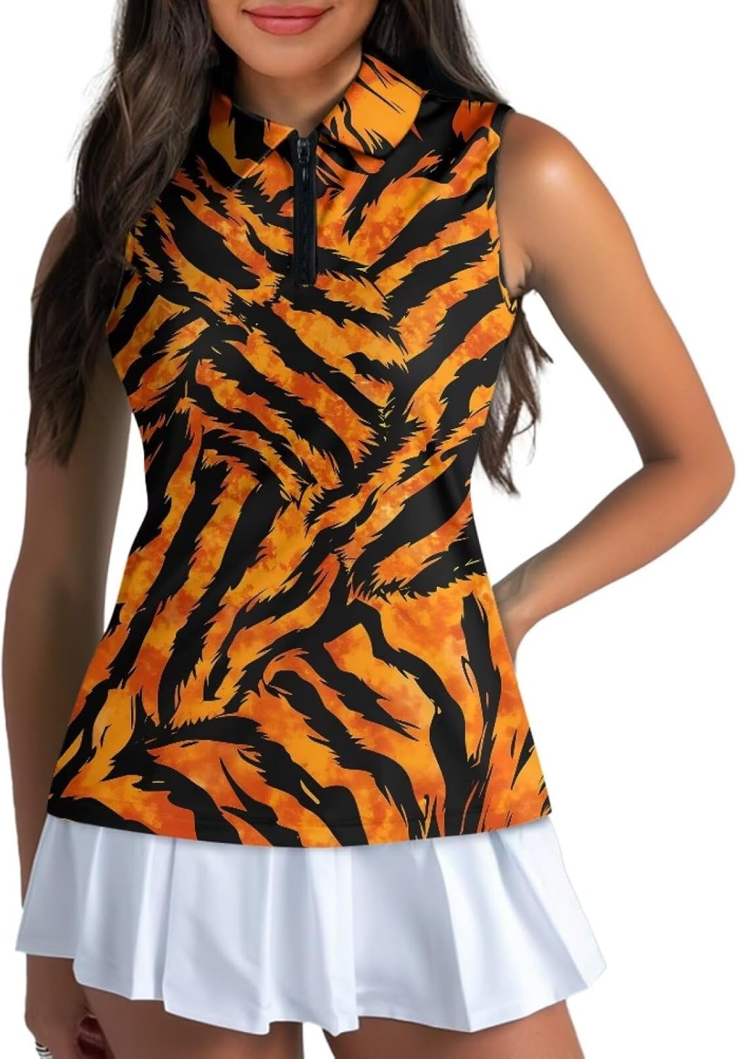 Women's Sleeveless Golf Shirts Racerback Workout Sport Tank Tops Lightweight Moisture Wicking Casual T Shirt