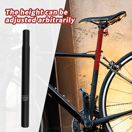 Miniatura 7 de MY MIRONEY Tija de asiento de bicicleta de 1.071 x 11.811in color negro mate, aleación de aluminio, repuesto para bicicleta de carretera y montaña