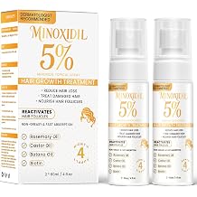 Minoxidil for Men and Women, Hair Growth Biotin Serum with Batana and Rosemary for Hair Beard Regrowth Treatments Extra Strength Hair Loss Solution, Clinically Proven to Regrow Thicker