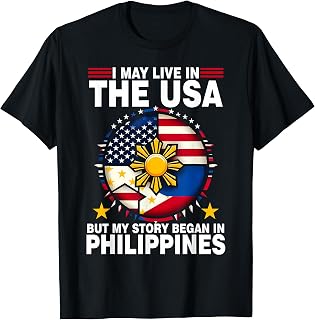 American Philippines Roots Filipino Gifts I Love Philippines T-Shirt