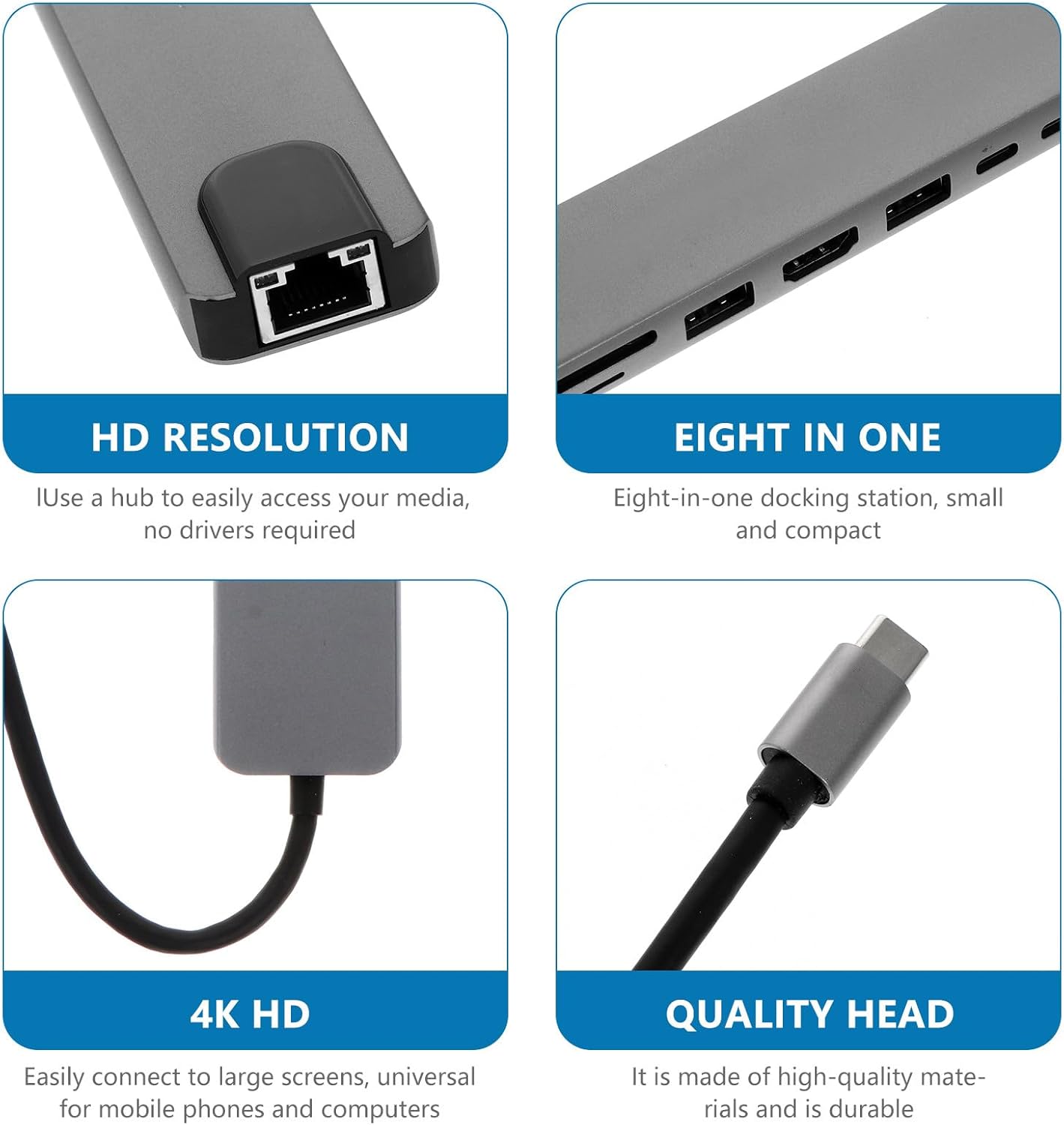 ハブ ドッキングステーション 急速充電対応 イーサネットポート搭載 ハブ ノートパソコン 【ミリメートルチタンチューブシームレスチタンチューブ】 スマホ用コンバーター オフ