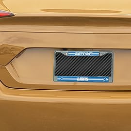 Rico Industries NFL Football Detroit Lions Classic 12 x 6 Silver Bling Chrome Car/Truck/SUV Auto Accessory