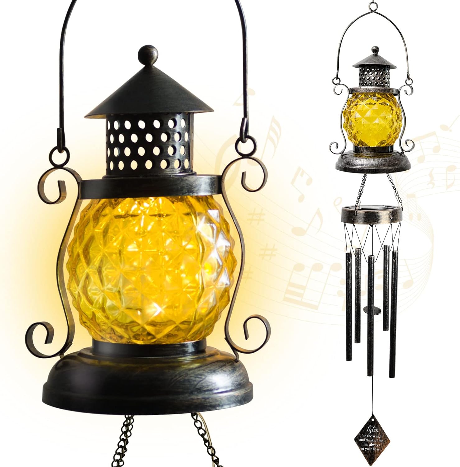 Yard Decorations Light,Aladdin's Magic Lamp for Christmas,Solar Wind Chime Outdoor,Gifts for Mom/Dad/Women/Grandma/Wife/Daughter/Sister/Aunt/Nana,Birthday Gifts,Mother Day Gardening Gift