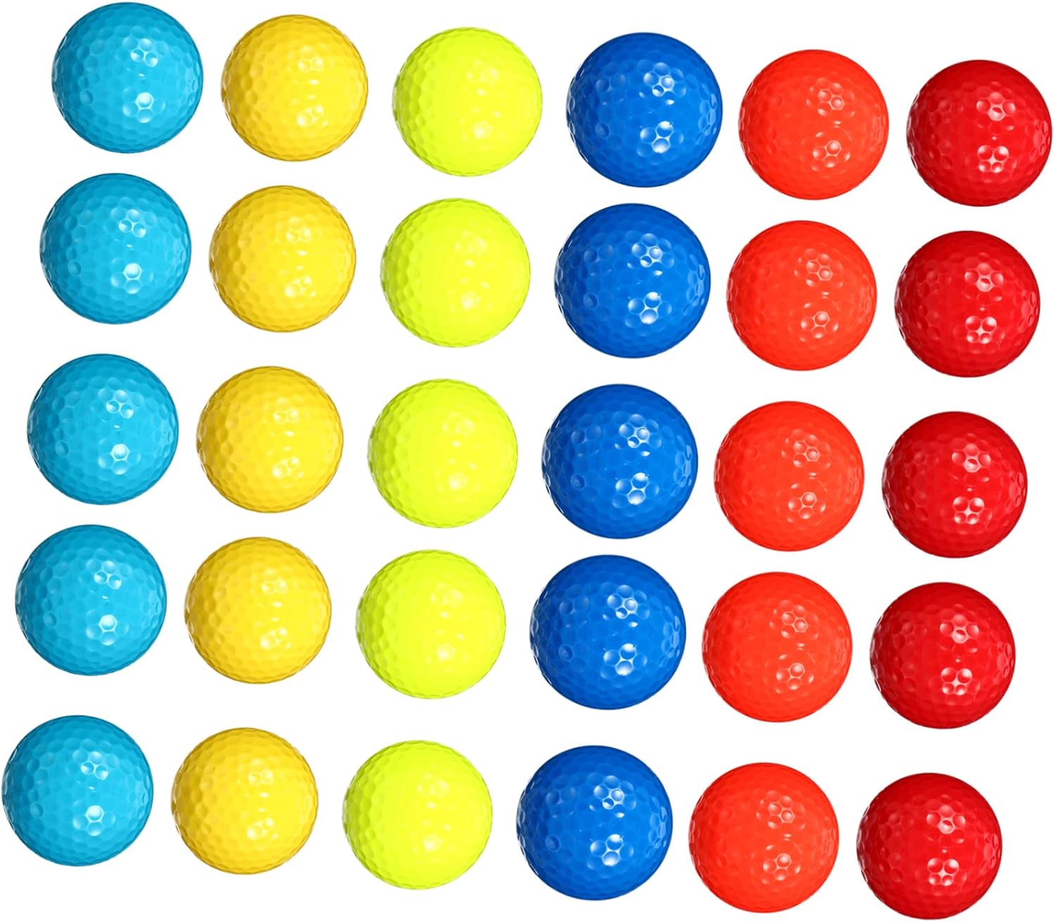 KESYOO 30pcs Rubber Practice Golf Balls for Beginners Safe Training Toy for Straight-line Practice Includes More