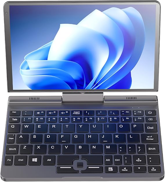 Mini Handheld Computer, 8 inch IPS Touchscreen Laptop Windows 11,Intel N100, 12G RAM 1TB SSD Micro PC, 2 in 1 Gaming Pocket Notebook with Stylus, WiFi6 BT5.2