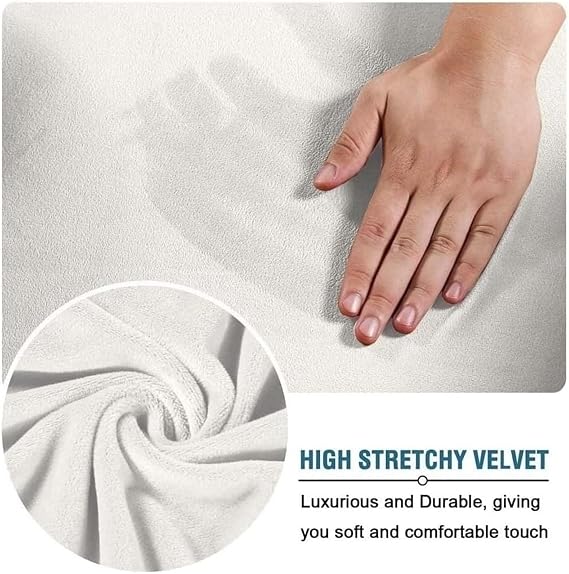 Velvet Office Chair Slipcover with Arms,Cover Chair For Vanity,Modern Office Computer Chair Protector,Stretch Wingback Dining Chair Cover Protector for Home Kitchen Living Room