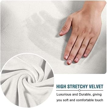 Velvet Office Chair Slipcover with Arms,Cover Chair For Vanity,Modern Office Computer Chair Protector,Stretch Wingback Dining Chair Cover Protector for Home Kitchen Living Room