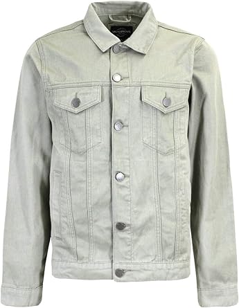 VICTORIOUS Mens Distressed Denim Jacket