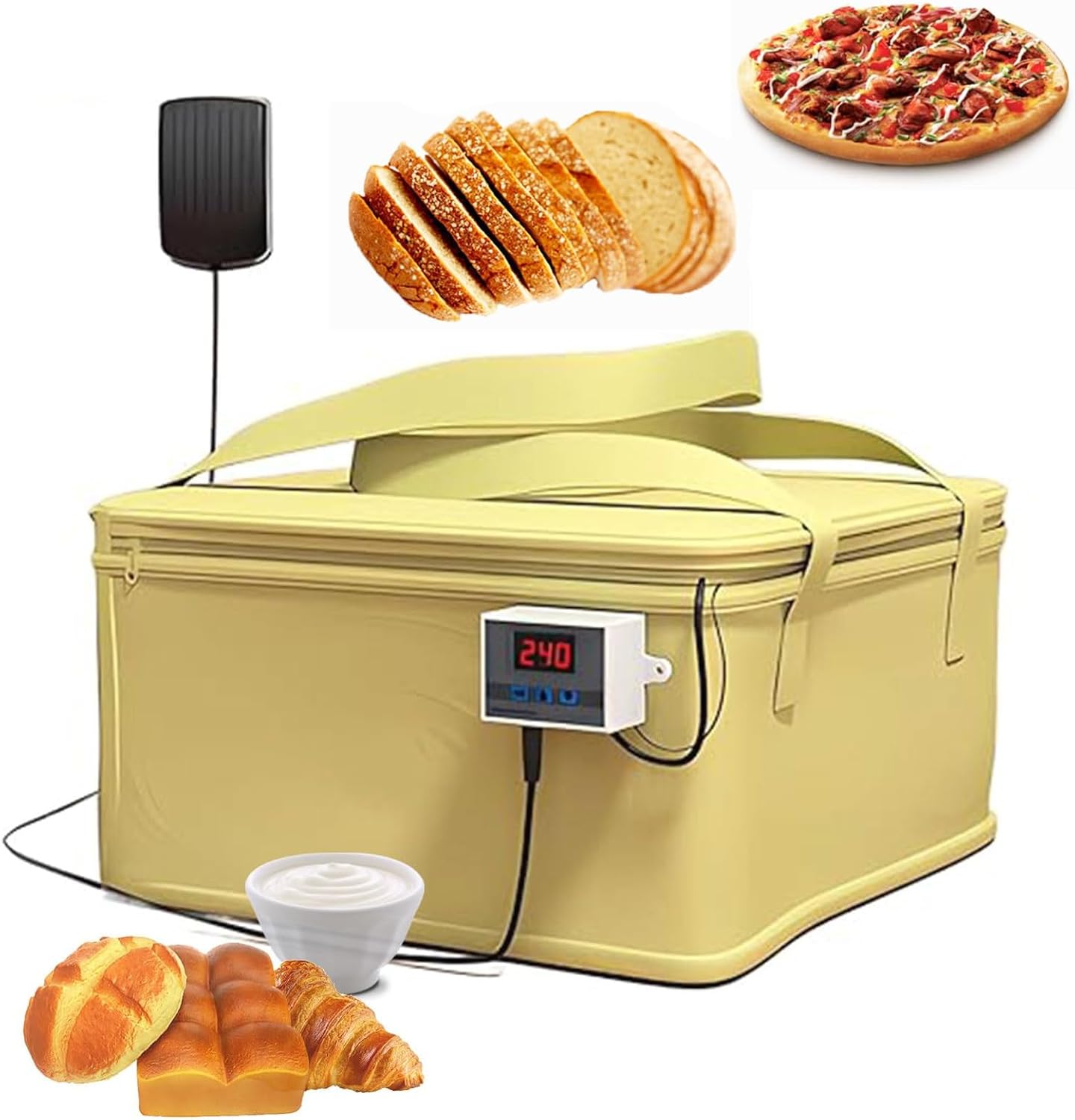 Dough Proofer with Heater, Bread Proofer Warming Mat and Warming Box, Low-Temperature Heating for Making Bread Yogurt, Reusable Sourdough Bread Making Tools for Baking