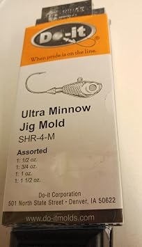 Do it Ultra Minnow Jig Mold 1/2, 3/4, 1, 1 1/2 oz - SHR-A-M - D3384