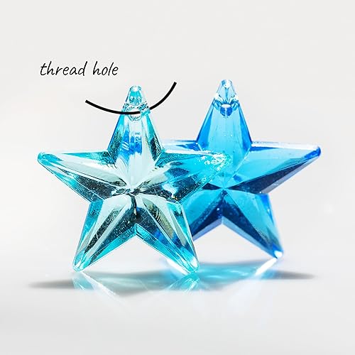 Miniatura 5 de Estrellas de plástico, piedras preciosas y cristales, paquete de 160 piezas de relleno de jarrón, joyas para manualidades, rocas de pecera, relleno