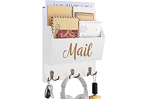 Rustic Wood Mail and Keys Wall Organizer