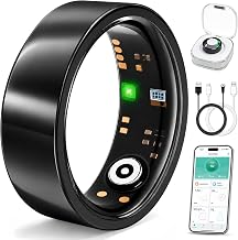 Smart Ring for Women & Men, Sleep and Fitness Tracker (Black, 10)