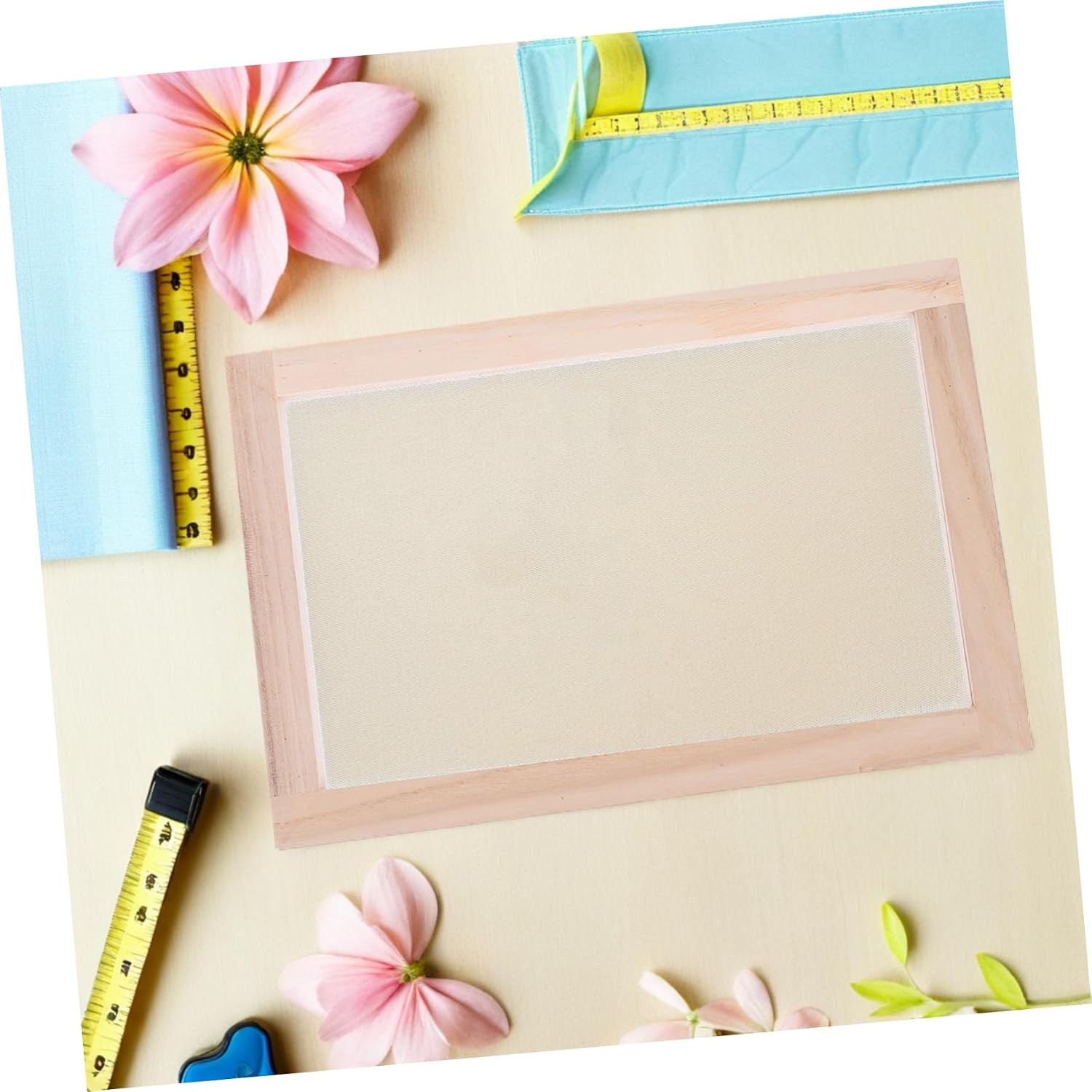 TEHAUX 3pcs Wooden Paper Making Frame Mesh Screen Set Deckle Mold Paper Craft Tool Pressed Flower Art Supplies 20x30cm 25x34cm 30x40cm