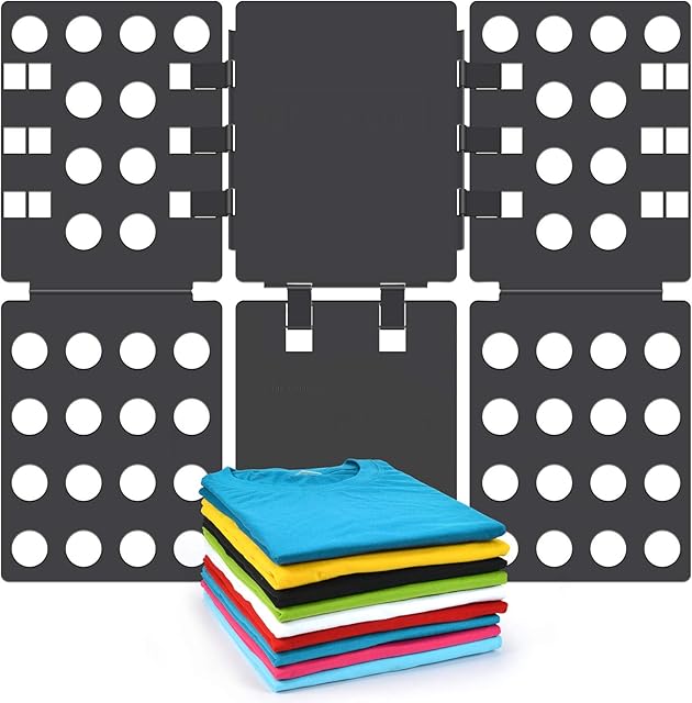 T shirt Folding Board shirt Clothes Folder Easy and Fast for Kid and Adult to Fold Clothes Black