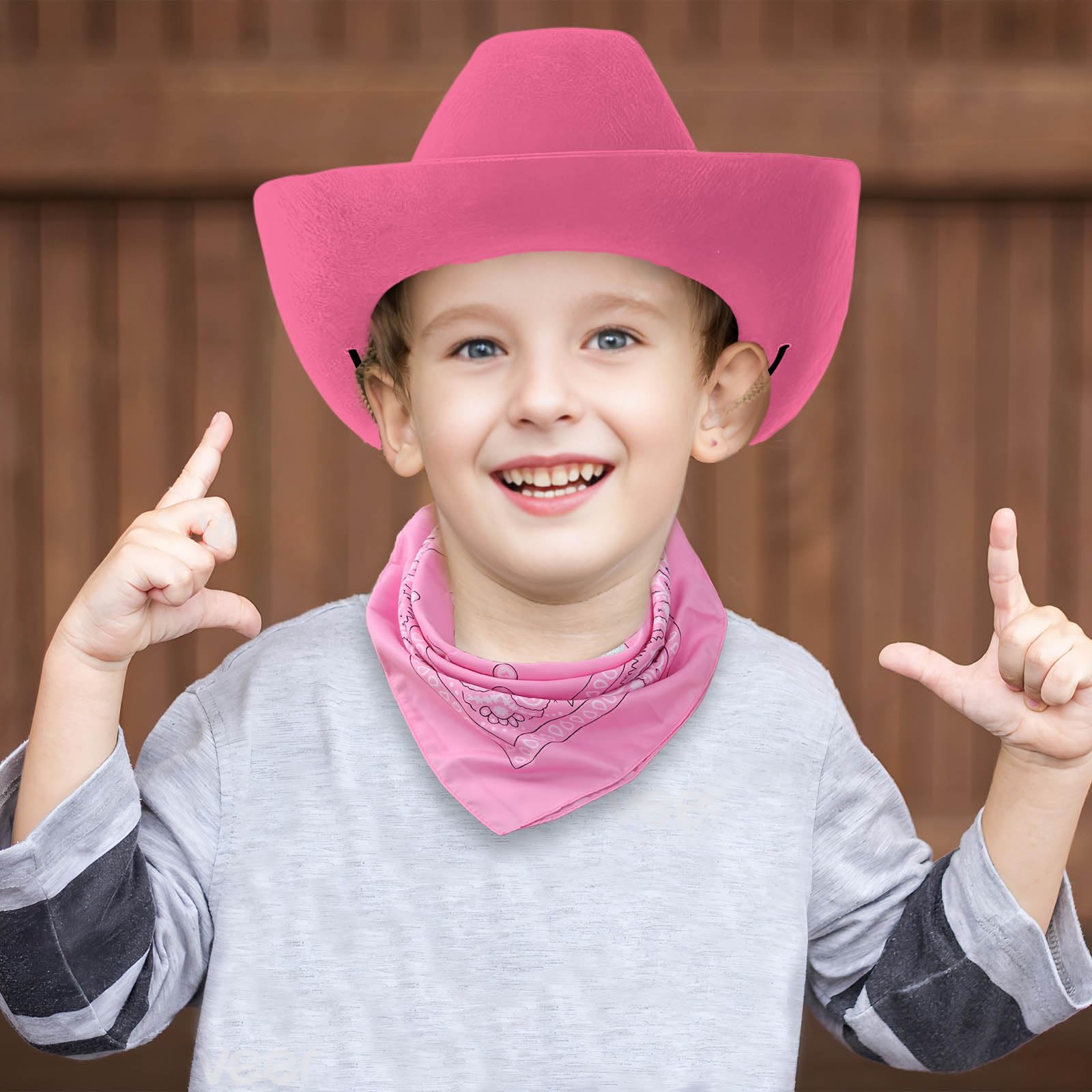 Ximinwzm 2 Pcs Cowboy Hats, Cowboy Hat and Paisley Bandana - Image 4