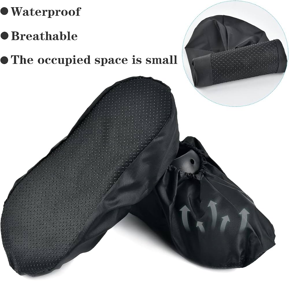4 Paires De Surchaussures Lavables Réutilisables - Couvre-Chaussures Antidérapantes Imperméables