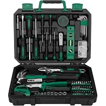 DEKO Tool Kit Set Box 100 Pieces Home Repair DIY Tools Basic Hand Toolbox Sets for Home