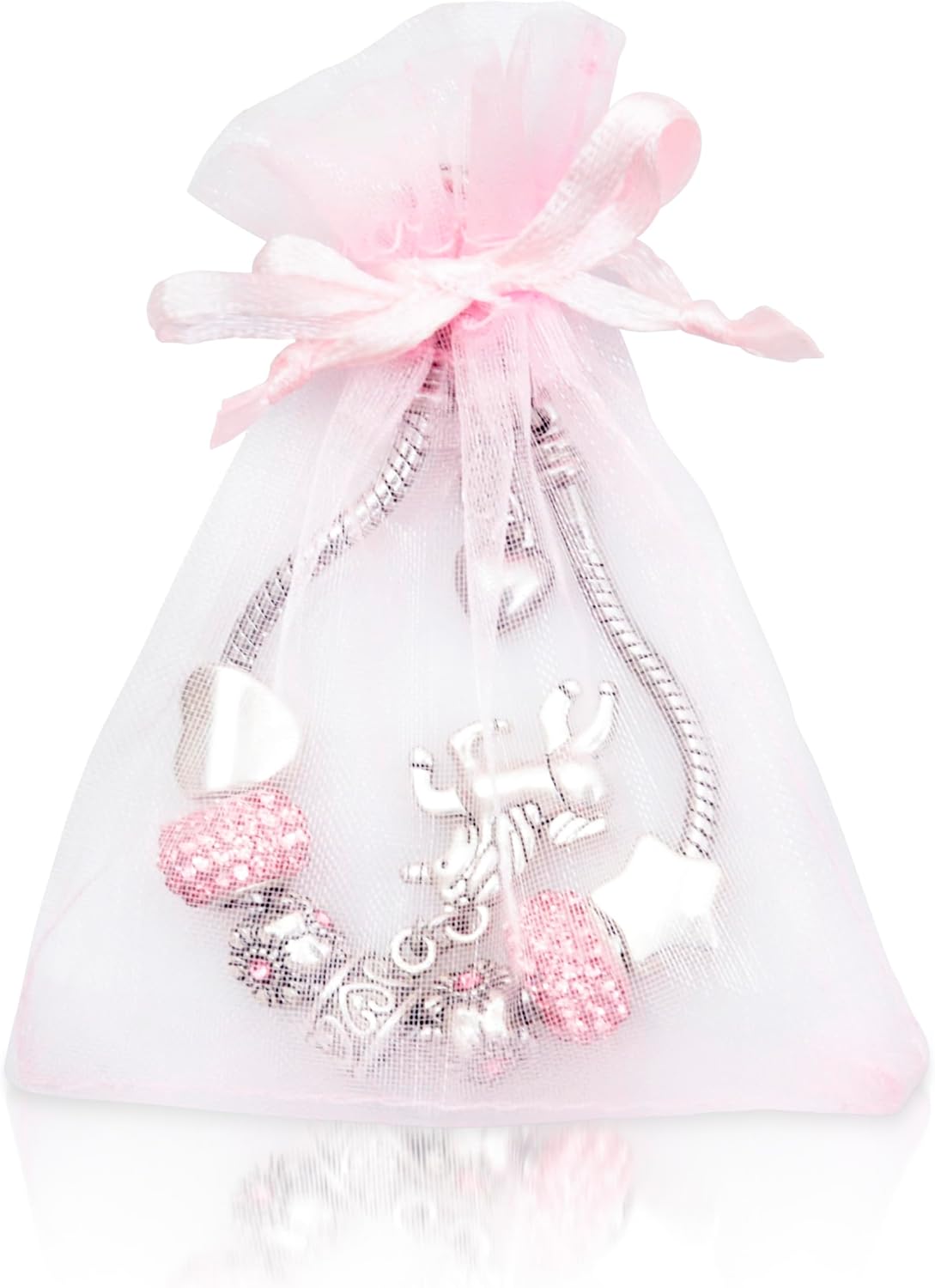 Amitié Lane Unicorn Charm Bracelet For Girls With Unicorn Charm & Pink Sparkly Crystal Charms - Perfect Little Girl Bracelet (16cm/6.3 inch)