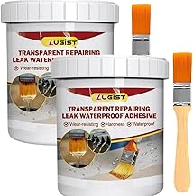 600gm Transparent Waterproofing Glue with Brush for Roof Leakage, Crack Seal Water Leakage Solution Indoor Outdoor, Waterproof Adhesive Sealant for Bathroom Pipe Wall Tile Window (600 GM)