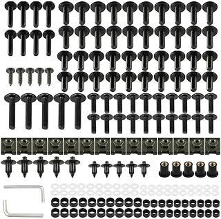 195Pcs For Suzuki GSX 600/750 F 600F 750F Katana TL 1000 R S TL1000R TL1000S Fairing Bolts Screw Nut Clip Kit(Black)