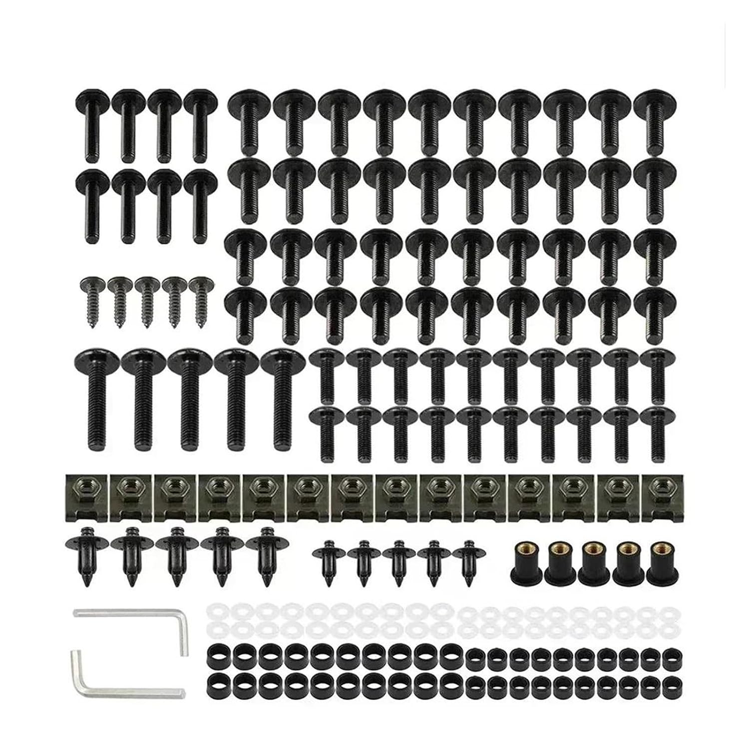 Śruby owiewki Nakrętki Zaciski Podkładki Dla Yamaha WR 450F 426F 250R 250F TTR 225 230 250 50E 90 90E(Black)