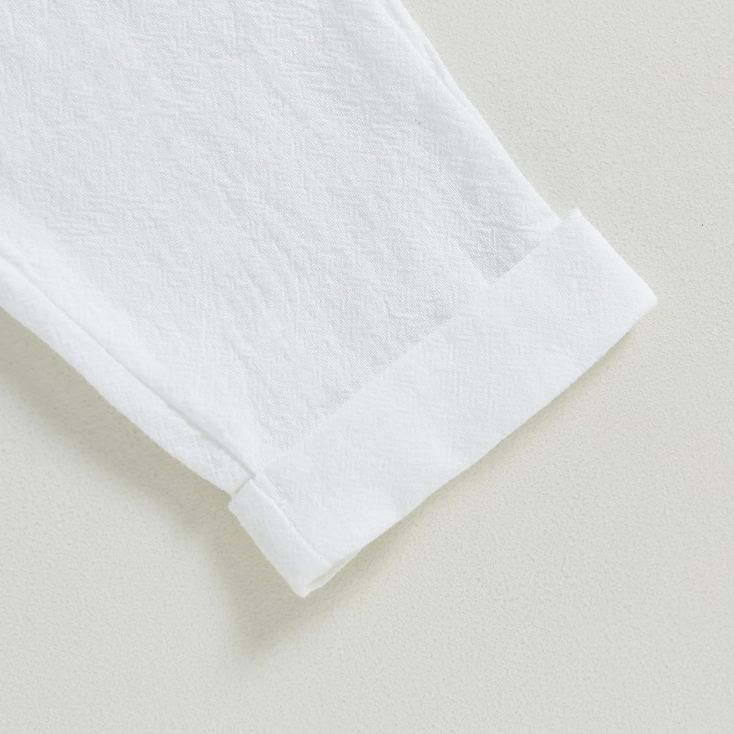 Karuedoo Toddler Baby Boy Clothes Cotton Linen Henley Shirts Button Down Long Sleeve Shirts Casual Pants Set - Image 7