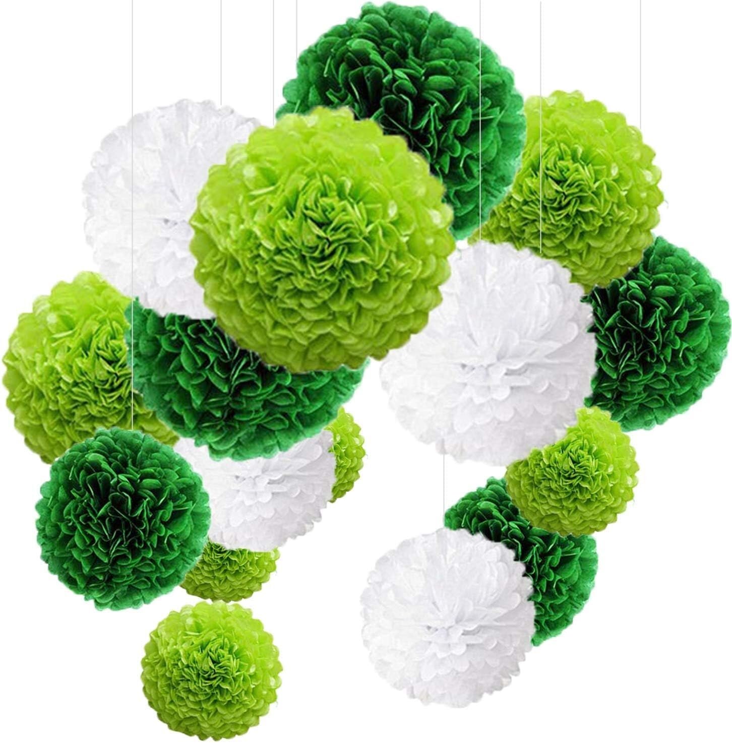 Farolillos de Papel Pompones de papel seda colores 15 piezas