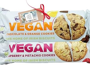 Vegan Cookies Bundle With Chocolate & Orange And Raspberry & Pistachio Flavoured Cookies 220g (2 Pack) - By Oerich Gift