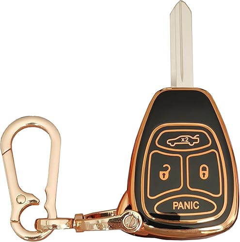 Funda de TPU para llavero Jeep compatible con Chrysler 200 300 PT Cruiser Dodge Charger Magnum Durango Jeep Grand Cherokee Commander Liberty