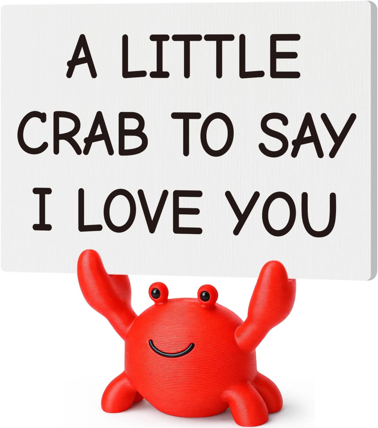 Funny Crab I Love You Gifts for Him Her,Easter Basket Stuffers Wedding Anniversary Birthday Gifts for Women Men Boyfriend Girlfriend Husband Wife Couples,Romantic Office Desk Decor Sign Accessories