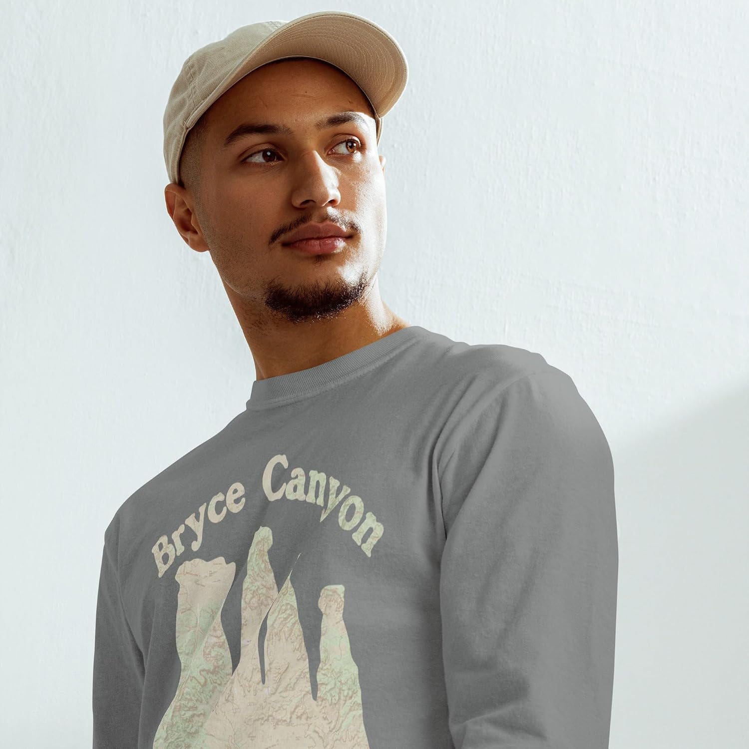Bryce Canyon Heavyweight Long Sleeve National Park Topo Tee - Black M