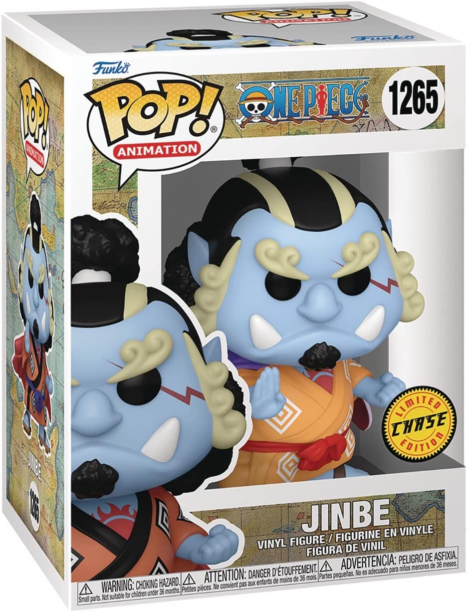 POP One Piece - Jinbe Limited Edition Chase Funko Vinyl Figure (Bundled with Compatible Box Protector Case), Multicolor, 3.75 inches