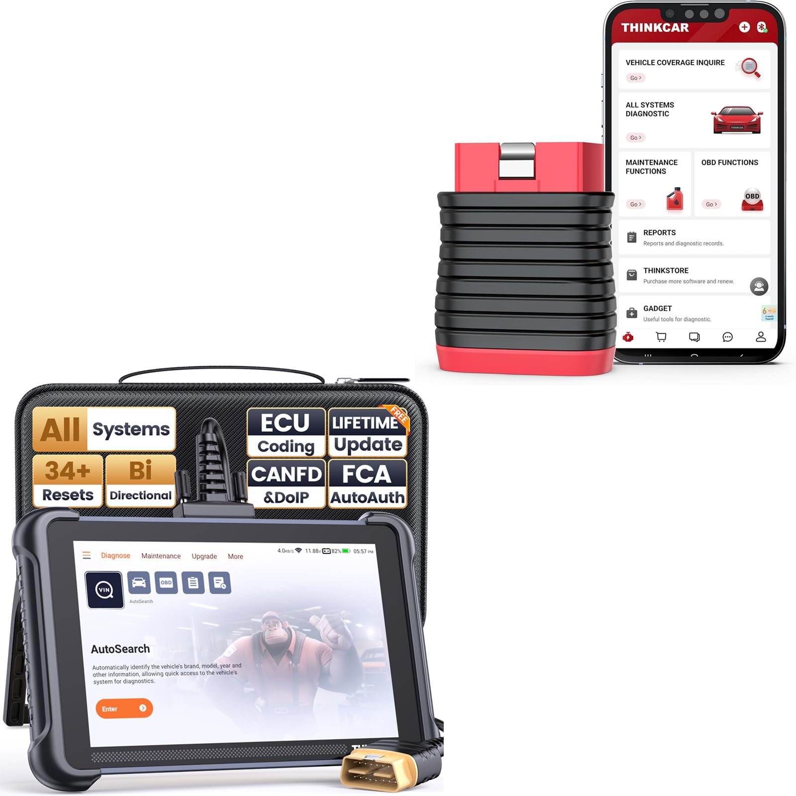 THINKSCAN 689 + THINKCAR BD6 Pocket Scanner