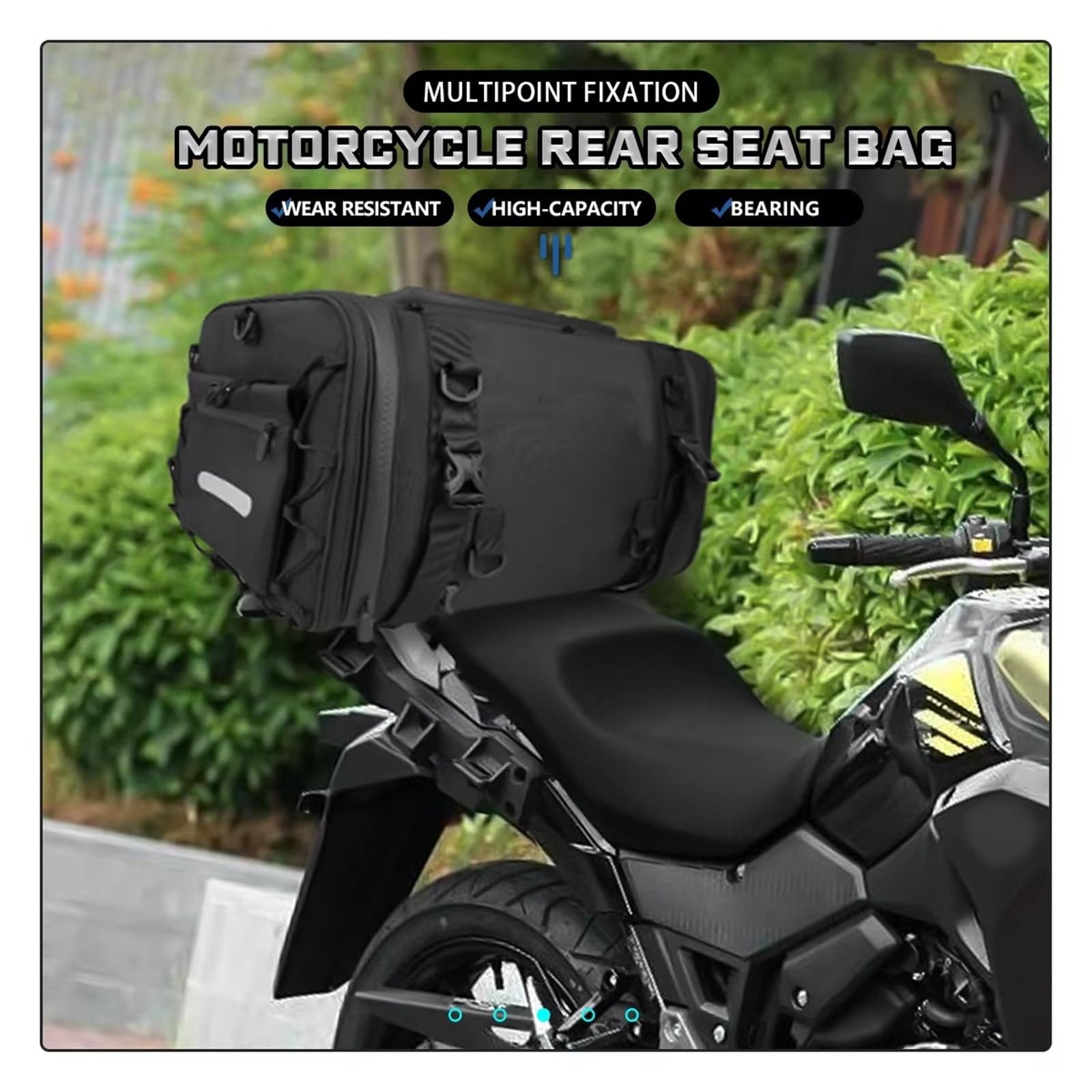 Moto Sacoche Selle Sacoche De Selle Arrière Moto Étanche En PVC 40 À 60 L Durable Et Sèche Accessoire Pour Siège D'extérieur
